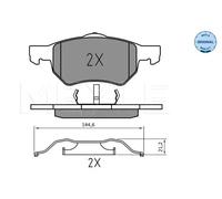 MEYLE Kit pastiglie freno 025 238 0718 anteriore freno a disco per Chrysler Dodge