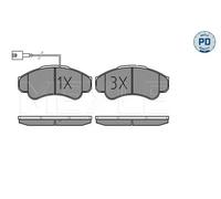 Pastiglie freno Assale anteriore 025 239 1919/PD MEYLE per FIAT PEUGEOT CITROËN