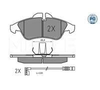 MEYLE 025 239 9020/PD Pastiglie freno Anteriore per