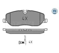 Pastiglie freno Assale anteriore 025 241 9118/PD MEYLE per LAND ROVER