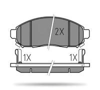 MEYLE Pastiglie freno anteriore 025 242 2716/W - per NISSAN Pathfinder/NP300/NV200/Leaf/Navara