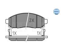 Pastiglie freno Assale anteriore 025 242 2716/W MEYLE per NISSAN PATHFINDER III