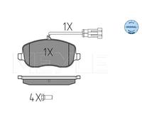 MEYLE 025 242 9419/W Pastiglie freno Anteriore per