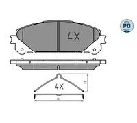Pastiglie freno Assale anteriore 025 244 5218/PD MEYLE per TOYOTA LEXUS SUZUKI