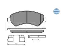 Pastiglie freno Assale anteriore 025 244 6619/W1 MEYLE per FIAT PEUGEOT CITROËN