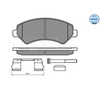 Pastiglie freno Assale anteriore 025 244 6619/W2 MEYLE per FIAT PEUGEOT CITROËN