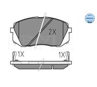 Pastiglie freno Assale anteriore 025 245 0116/W MEYLE per KIA HYUNDAI
