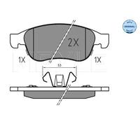 Pastiglie freno Assale anteriore 025 245 3819 MEYLE per FIAT JEEP