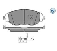 MEYLE Kit pastiglie freno, Freno a disco per AUDI VW 025 247 3821/PD