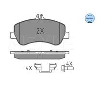 Pastiglie freno Assale anteriore 025 248 6720 MEYLE per MERCEDES-BENZ CLASSE GLK