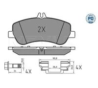 Pastiglie freno Assale anteriore 025 248 6720/PD MEYLE per MERCEDES-BENZ