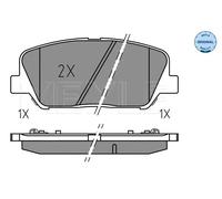 Pastiglie freno Assale anteriore 025 249 1517 MEYLE per HYUNDAI KIA