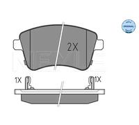 MEYLE 025 251 8419/W Pastiglie freno Anteriore per
