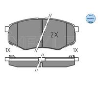 Pastiglie freno Assale anteriore 025 251 8718 MEYLE per HYUNDAI KIA
