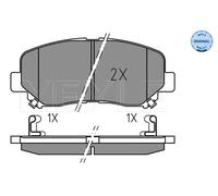 MEYLE Kit pastiglie freno Anteriore 025 255 6416 Freno a disco per MAZDA CX-5 (KE, GH)