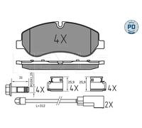 Pastiglie freno Assale anteriore 025 256 0217/PD MEYLE