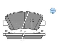 MEYLE Pastiglie freno anteriori 025 256 9218 - Kit per HYUNDAI i30 (GD), KIA CEE'D (JD)