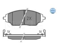 Pastiglie freno Assale anteriore 025 257 2218 MEYLE per CHEVROLET AVEO Hatchback