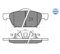 Pastiglie freno Assale anteriore 025 258 0417 MEYLE per HONDA CIVIC IX
