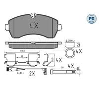 MEYLE 025 292 0020/PD Pastiglie freno Anteriore per