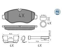 Pastiglie freno Assale anteriore 025 292 2920/PD MEYLE per IVECO DAILY V Furgone
