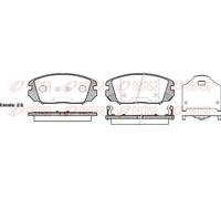 REMSA Kit pastiglie freni Anteriore Con contatto segnalazione usura con accessori 1204.02