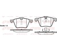 REMSA Kit pastiglie freni 1217.00 Assale anteriore per Jaguar, Volvo, Ford