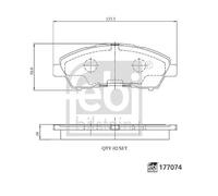 FEBI BILSTEIN 177074 Kit pastiglie freni