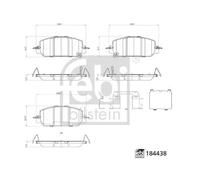 FEBI BILSTEIN 184438 Kit pastiglie freni