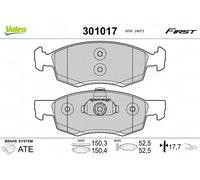 VALEO 301017 Kit pastiglie freni