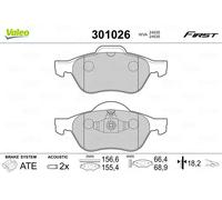 Pastiglie freno Assale anteriore 301026 VALEO per AUDI SKODA VW SEAT RENAULT