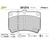 VALEO Kit pastiglie freni 301274 – Anteriore, freno a disco – Compatibile Mazda e KIA