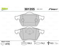 Pastiglie freno Assale anteriore 301355 VALEO per AUDI VW