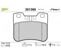 Pastiglie freno Assale anteriore 301360 VALEO per PEUGEOT CITROËN