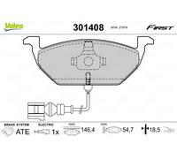 VALEO - Imbottiture per freni First - 301408 - Set di 4 imbottiture - Asse Anteriore - Completamente dotato di accessori montati.
