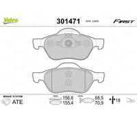 Pastiglie freno Assale anteriore 301471 VALEO per RENAULT LAGUNA II VEL SATIS
