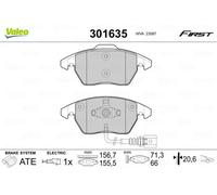 VALEO - Imbottiture per freni First - 301635 - Set di 4 imbottiture - Asse Anteriore - Completamente dotato di accessori montati.