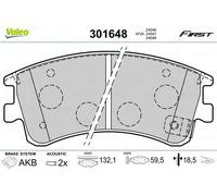 VALEO 301648 Kit pastiglie freni