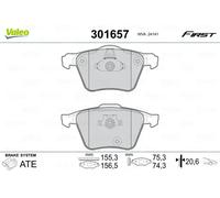 VALEO 301657 Kit pastiglie freni