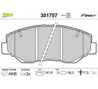 Pastiglie freno Assale anteriore 301757 VALEO per HONDA CR-V II CR-V III