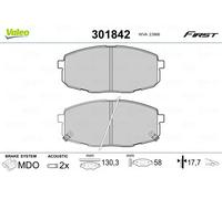 VALEO - Imbottiture per freni First - 301842 - Set di 4 imbottiture - Asse Anteriore - Completamente dotato di accessori montati.