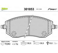 VALEO Pastiglie freno First 301853 Set di 4 Asse anteriore con accessori montati