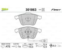 Pastiglie freno Assale anteriore 301863 VALEO per SKODA AUDI VW SEAT