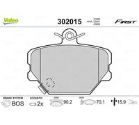 VALEO 302015 Kit pastiglie freno, Freno a disco per SMART
