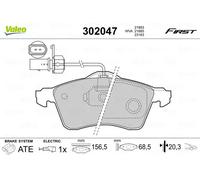 VALEO 302047 Kit pastiglie freni