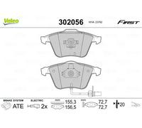 Valeo Kit pastiglie freni 302056 Assale anteriore per Audi Allroad C5 e A6 C5
