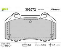 VALEO Kit pastiglie freni 302072 – Asse anteriore, set 4 con accessori