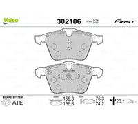 VALEO 302106 Kit pastiglie freni