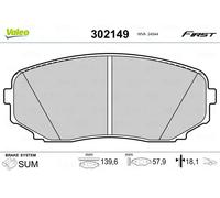 VALEO 302149 Kit pastiglie freni