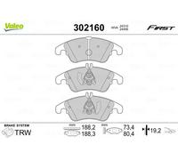 Pastiglie freno Assale anteriore 302160 VALEO per MERCEDES-BENZ SLK CLASSE C CLS